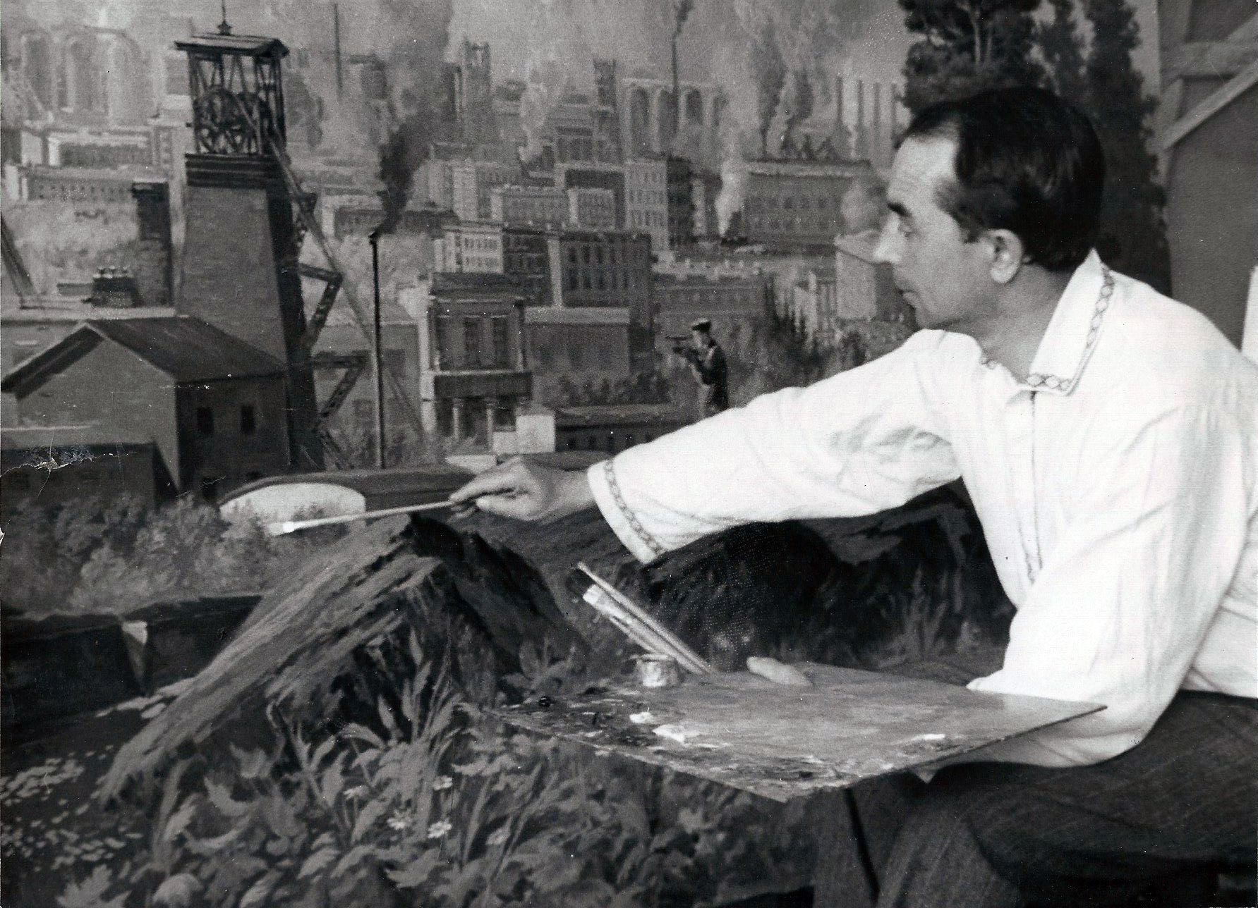 Ivan Titkov at work in the 1950's